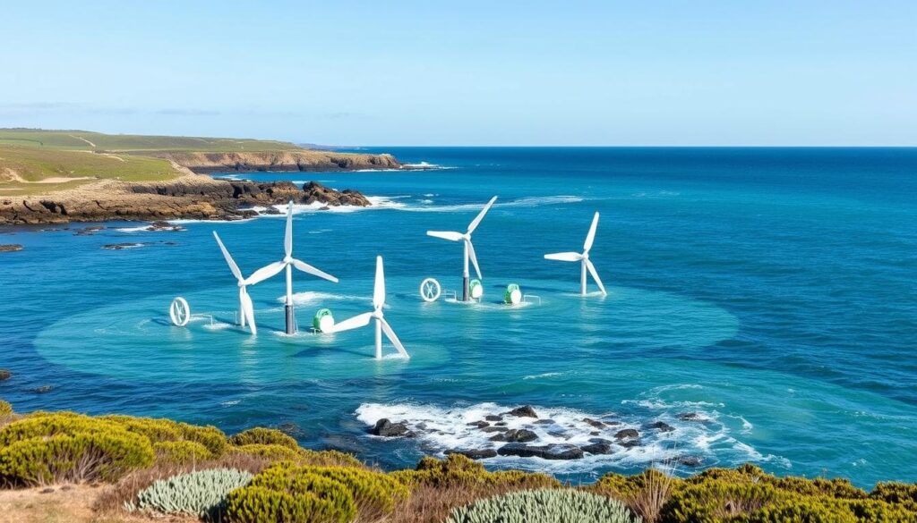 Coastal tidal power installation