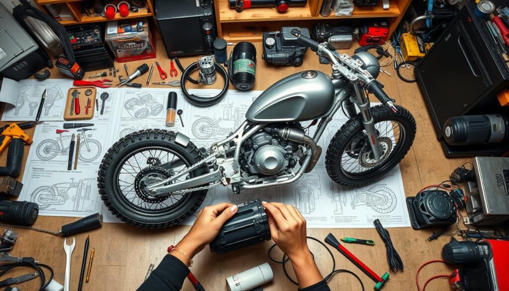 DIY electric motorcycle conversion process