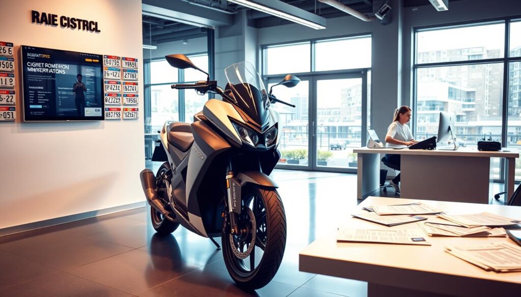 E-motorcycle registration process