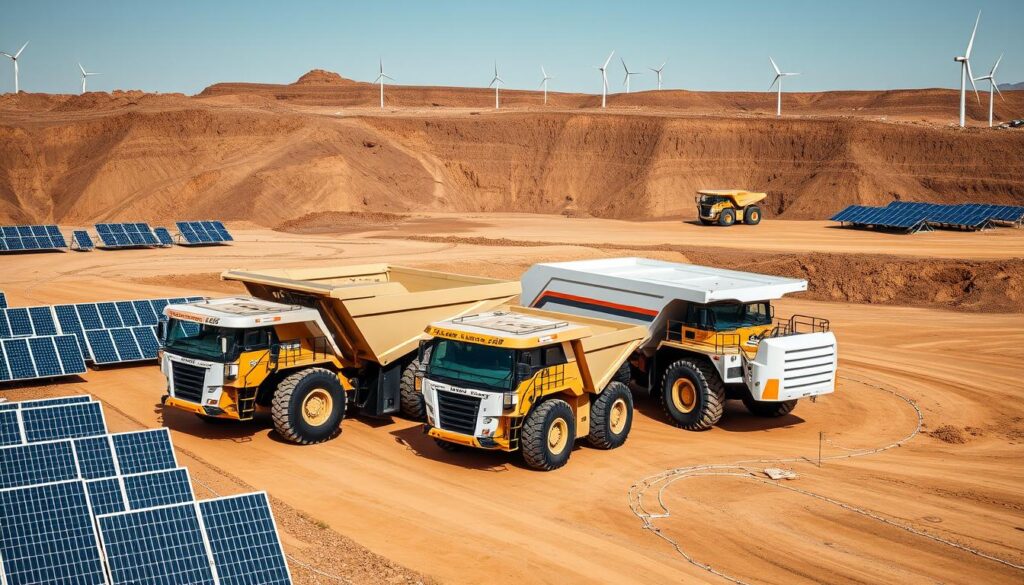 Electric mining trucks economic benefits