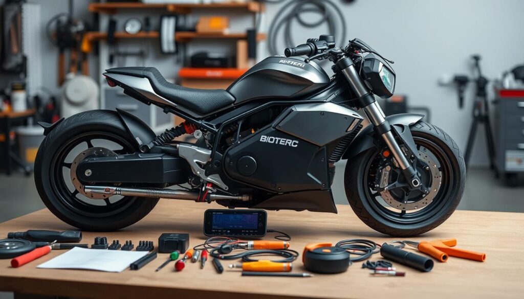 Electric motorcycle components