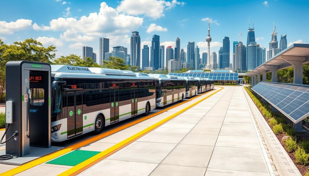 electric bus fleet