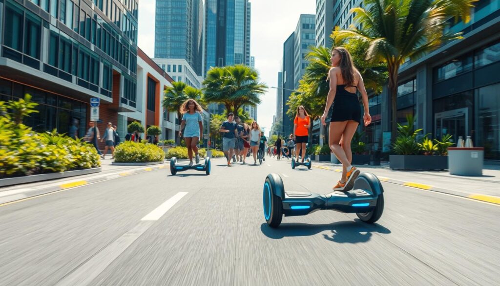 electric hoverboard transportation